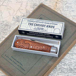 The Cheviot Pocket Folder – Sheffield-Made, UK Legal, Engraved Hardwood Handle