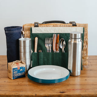 Fieldtrip Picnic Hamper with Personalised Cups & Flask