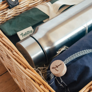 Fieldtrip Picnic Hamper with Personalised Cups & Flask