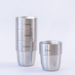Personalised Cups & Flask Gift Set