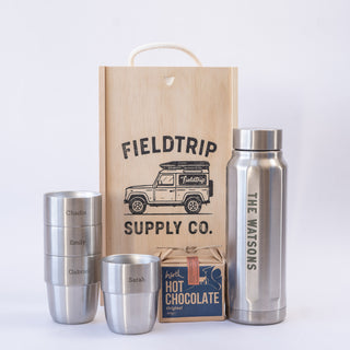 Personalised Cups & Flask Gift Set