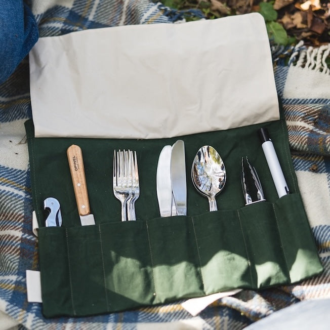 Waxed Cotton Cutlery Roll — Fieldtrip Mess Kit UK | Fieldtrip ...